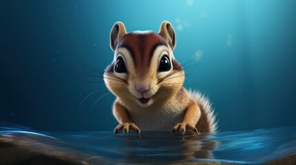 squirrel on the rock