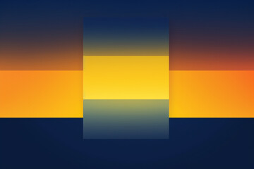abstract, flat, gradients, retro, noise, navy blues and amber yellow, vhs, graphic design, minimalist abstract graphic depicting the concept of learning 