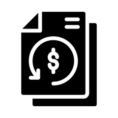 refund status glyph icon