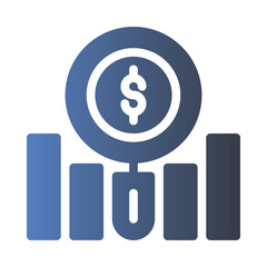 equity flat gradient icon