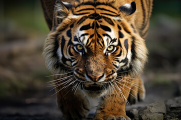Fototapeta premium A macro shot of the Royal Tiger