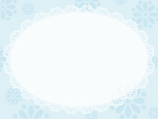 花柄とレースのフレーム