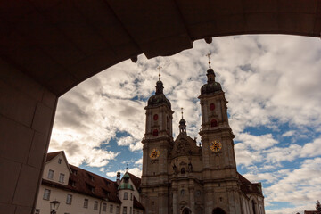 Historic cathedral and monastery in the Swiss city of St. Gallen