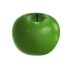 green apple isolated on white