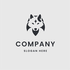 wolf logo in a monochrome