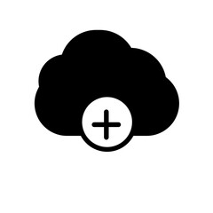 Add cloud icon, cloud with plus symbol 