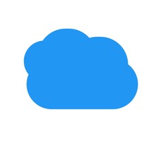 blue cloud icon isolated on white 
