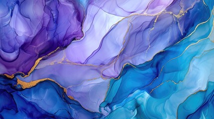 Currents of translucent hues, snaking metallic swirls, Ai Generated.