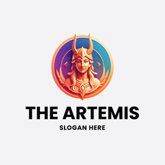 Artemis logo design gradient style