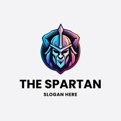 Spartan logo design gradient style