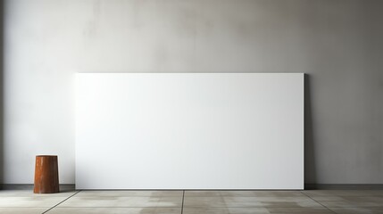 Blank Art Canvas in a Minimalistic Setting. Banner with place for text