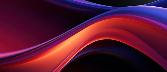 Sleek Curves in Neon Glow Abstract Design