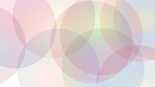 Abstract background with moving lights, circles with soft colors. Animated illustration, copy space for your text