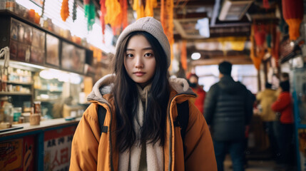 Obraz premium Young Asian woman casual potrait