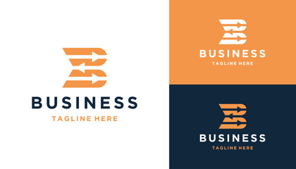 Initial Letter B Monogram with Arrow for Logistics and Transportation Logo Design © improvee design