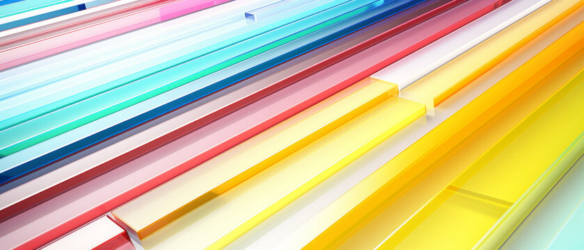 Vibrant Striped Plastic Lines Array