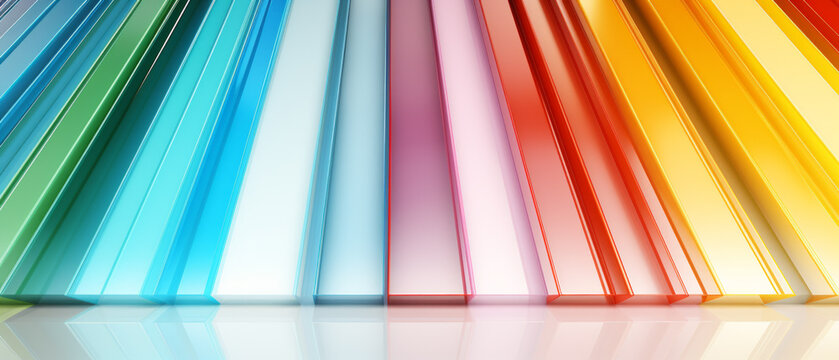 Vibrant Striped Plastic Lines Array