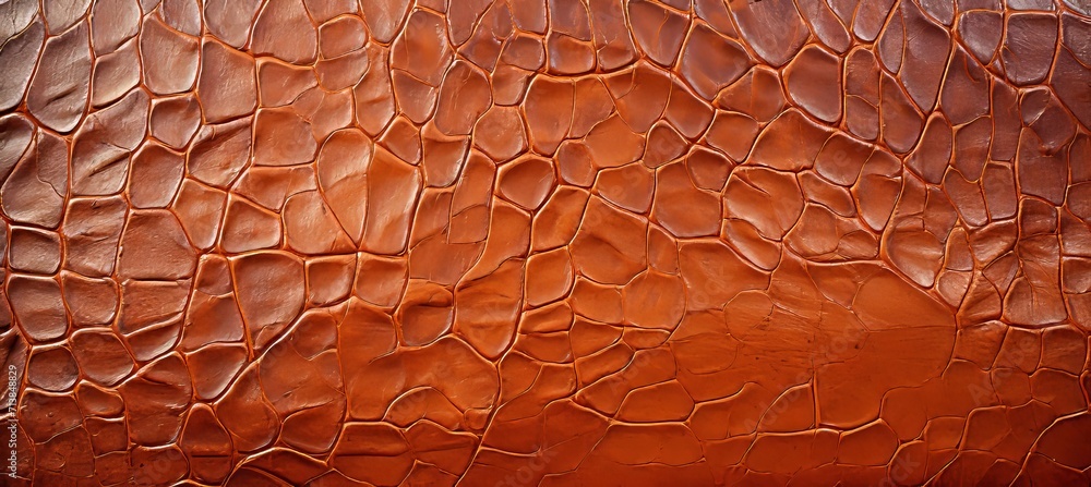 Poster brown leather textured background with ample space for adding captions and designs