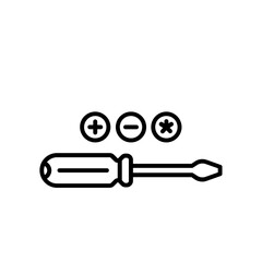 Screwdriver icon. outline icon