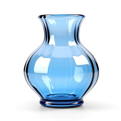 Clear blue vase isolated on transparency background PNG