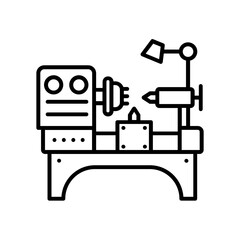 Lathe icon. outline icon