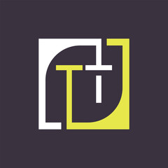 TT Logo Design Template Vector With Square Background.