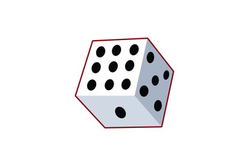 Dice Fortune Flat Sticker Design
