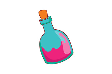 Pink Potion Fortune Sticker Design