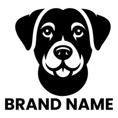 Dog Logo vector art illustration black color, the puppy vector logo illustration, icon , symbol