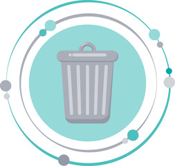 Delete or trash isolated graphic icon symbol