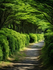 road in the green forest, beautiful photo digital picture, nature series