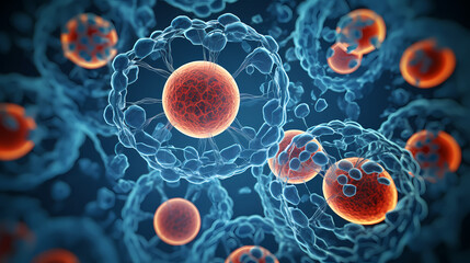 Human cell or embryonic stem cell medicine, human cell biology DNA molecular structure