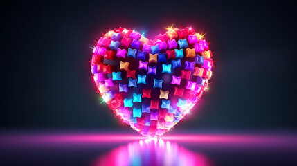 Valentine's Day, love and romance background, background with heart shapes