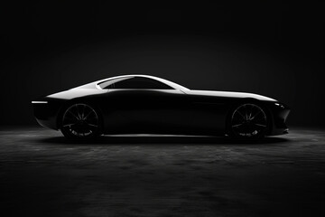 The streamlined silhouette of a contemporary car's front profile showcases elegance and efficiency