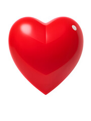 red heart isolated on white