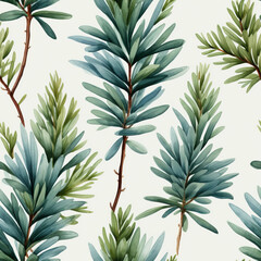 Spruce Branch Seamless Texture - High-Resolution for Design, Graphics, and Decorations