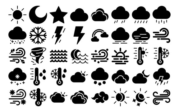 Weaher Bold Icon Set