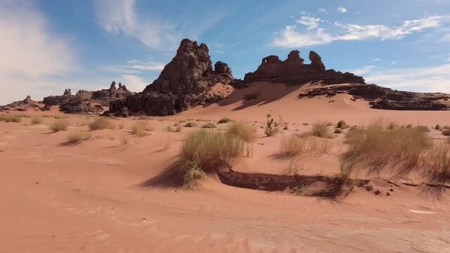 sahara desert landscape, amazing footage of desert in north africa, beautiful nature earth landmark