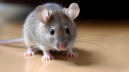 close up portrait of mouse, generative ai