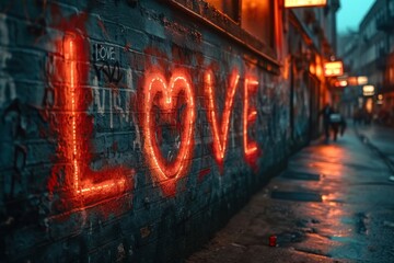 Love Graffiti - obrazy, fototapety, plakaty