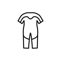 Swimsuit outline icons, minimalist vector illustration ,simple transparent graphic element .Isolated on white background