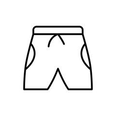 Shorts outline icons, minimalist vector illustration ,simple transparent graphic element .Isolated on white background