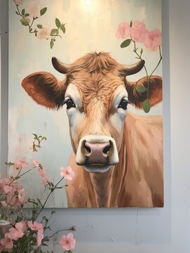 Gentle Jersey Cow Portraits: Captivating Farmhouse Images Embracing the Charm of Cottage Core