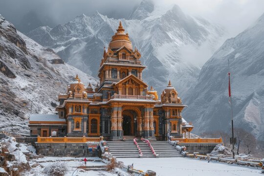 Kedarnath on top of the mountains, Uttarakhand