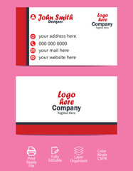 Modern and clean professional business card template for company