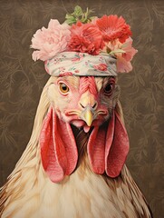 Farmhouse Festive: Turkey Trot - Unique Farm Animal Portraits - Print for Rustic Home Decor