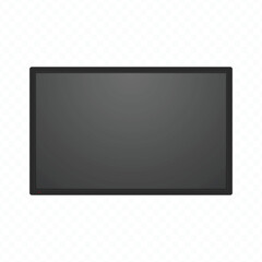 Realistic TV screen. Blank Television led monitor.