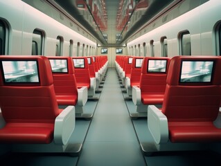 Obraz premium Clean Train Interior