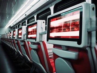 Obraz premium Clean Train Interior