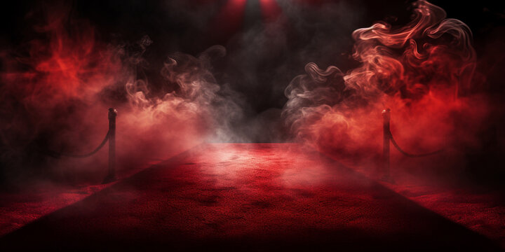 Horror red cloud black sky mystery smoke water liquid fantasy universe concept .